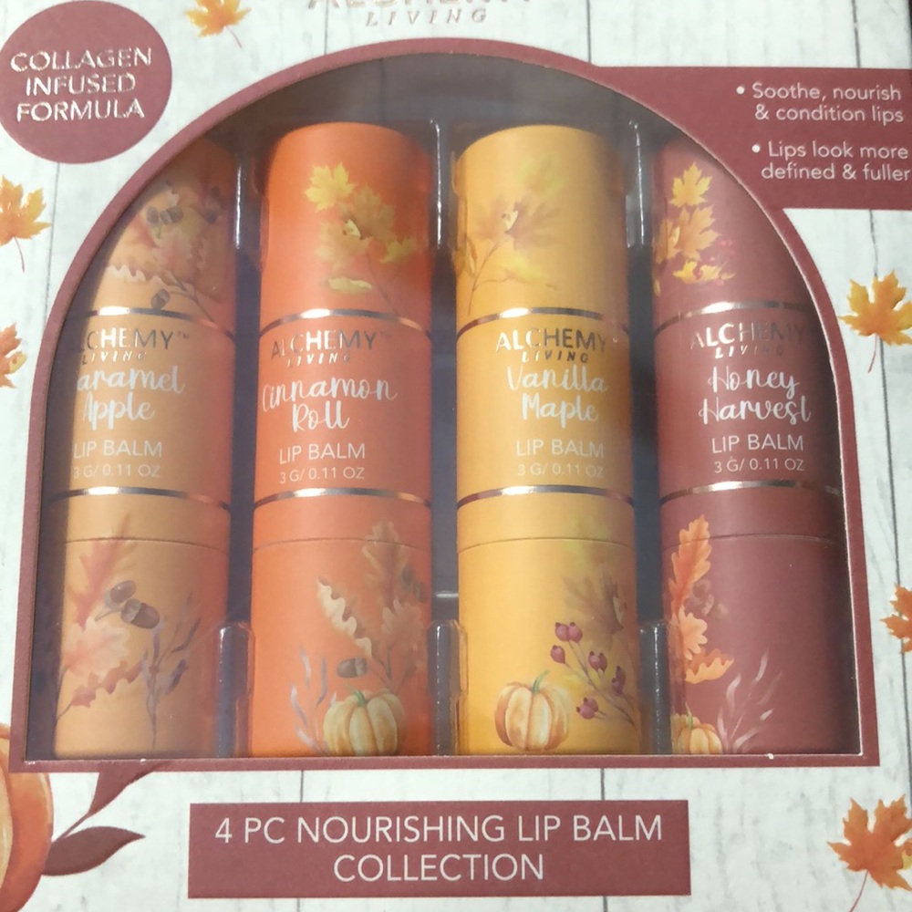4 pc collagen infused lip balm